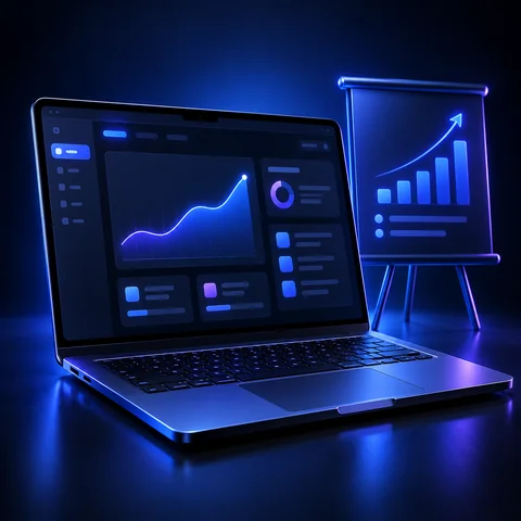 Notebook com uma plataforma de cursos digitais